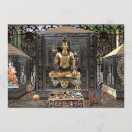 Shiva主のヒンズー教の寺院の招待状のマット5" x 7" 招待状