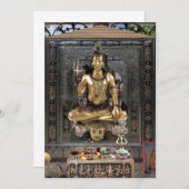 Shiva主のヒンズー教の寺院#2の招待状5" x 7" 招待状 (正面/裏面)
