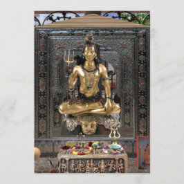Shiva主のヒンズー教の寺院#2の招待状5" x 7" 招待状