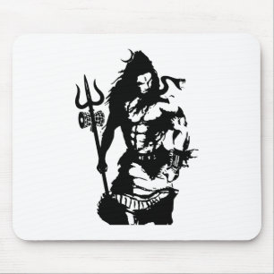 Shiva Art Angry Trishul主 マウスパッド