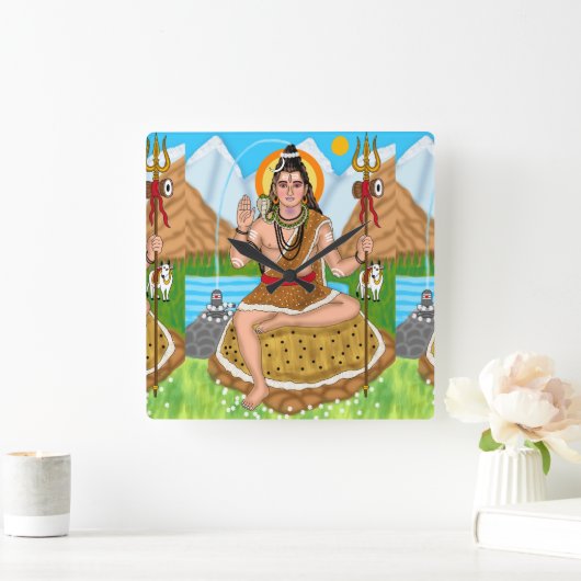 Shiva Clock スクエア壁時計 (ホーム)