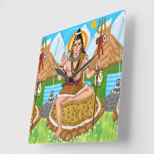 Shiva Clock スクエア壁時計 (傾斜)