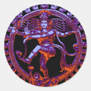 Shiva Natarajaの踊り ラウンドシール