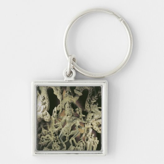 Shiva NatarajaのKakatiyaの王朝のLintel キーホルダー (正面)