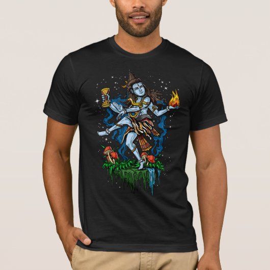 Shiva Nataraja Dancing Hindu主の神 Tシャツ (正面)