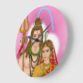 Shiva Parvati Clock ラージ壁時計 (傾斜)