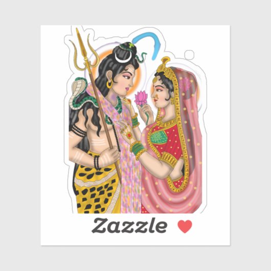 Shiva Parvati Stickers シール (シート)