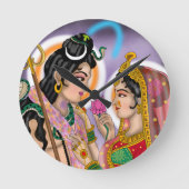Shiva Parvati Wall Clock ラウンド壁時計 (正面)