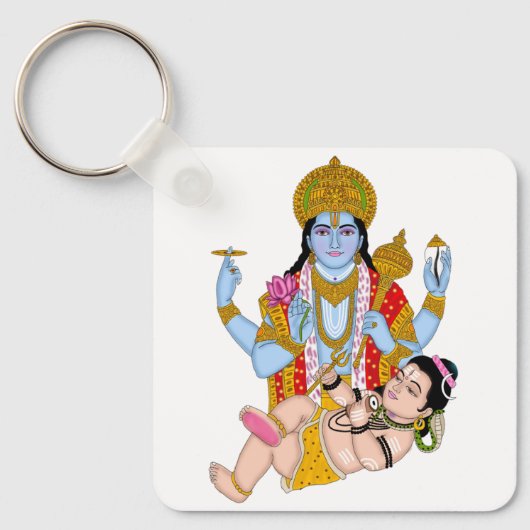 Shiva & Vishnu Keychain – Spiritual Combo Keyring キーホルダー (正面)