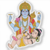 Shiva & Vishnu Stickers – Divine Spiritual Sticker シール (正面)