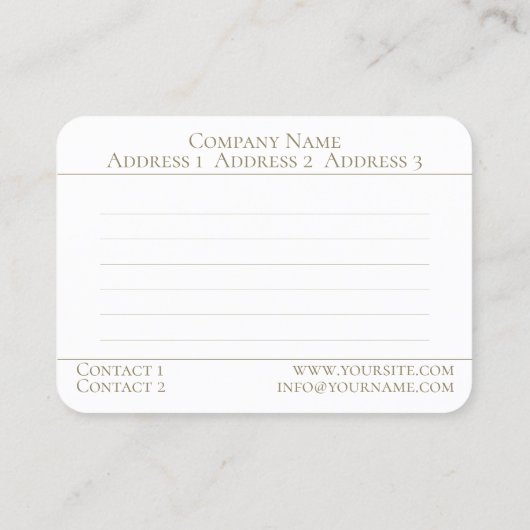 Shiva's Eye – 名刺 (裏面)