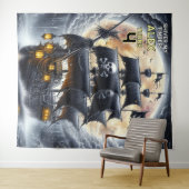 Shiver My Timbers Skull and Crossbones Pirate タペストリー (インサイチュ(横))