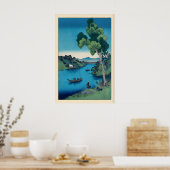 Shizuka na Minamo Print, Peaceful Bay Scene ポスター (キッチン)
