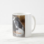 shland sheepdog黒白の愛w pic コーヒーマグカップ (正面右)