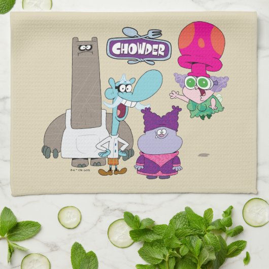 Shnitzel, Mung, Chowder, and Truffles キッチンタオル (折り畳み)