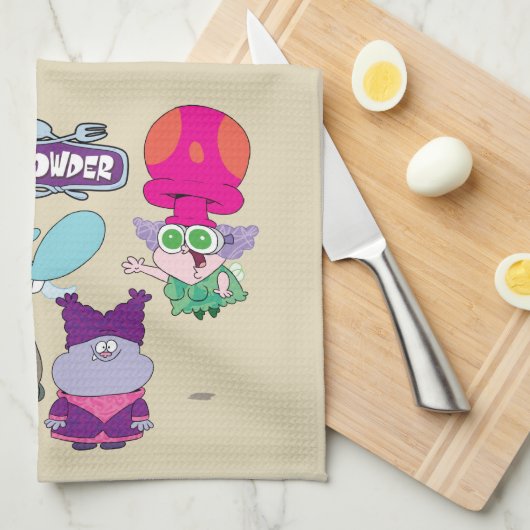 Shnitzel, Mung, Chowder, and Truffles キッチンタオル (四つ折り)