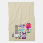 Shnitzel, Mung, Chowder, and Truffles キッチンタオル (縦)