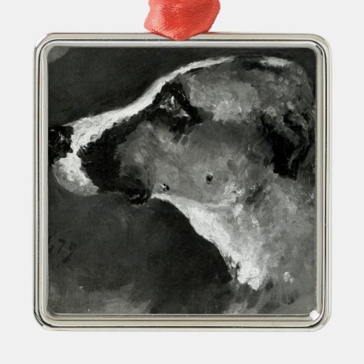 Shoの犬のアンリーdeツールーズLautrec |の頭部 メタルオーナメント (正面)