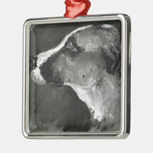 Shoの犬のアンリーdeツールーズLautrec |の頭部 メタルオーナメント (左)