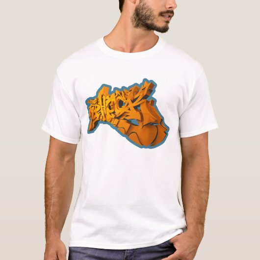 SHOCK 3D (3D-Graffiti auf T-Shirt) Tシャツ (正面)