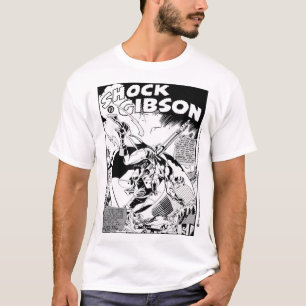 "SHOCK Gibson" コミックパネルTシャツ Tシャツ