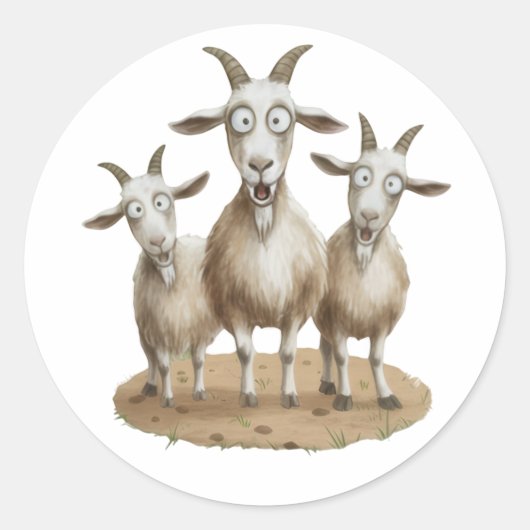 Shocked Goats Trio ラウンドシール (正面)