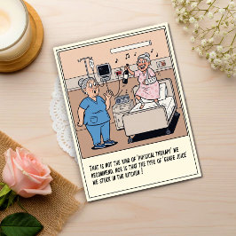 Shocked Nurse Watches Patient Dance Get Well ポストカード