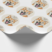 Shocked Shiba Inu "OH MY GOD" - Surprise Meme   ラッピングペーパー (角)