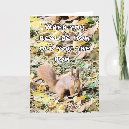 Shocked squirrel Birthday   カード (正面)