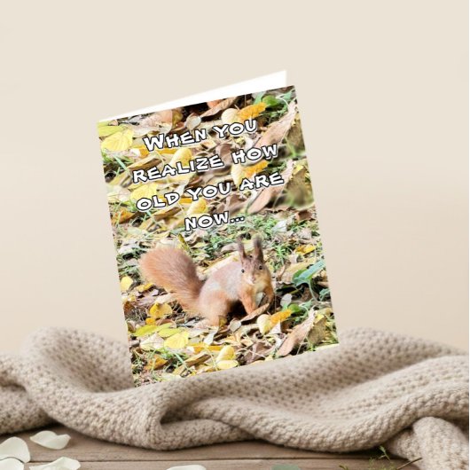 Shocked squirrel Birthday   カード