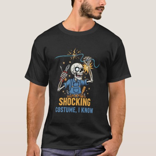 Shocking Costume I Know - Funny Skeleton Electric Tシャツ (正面)
