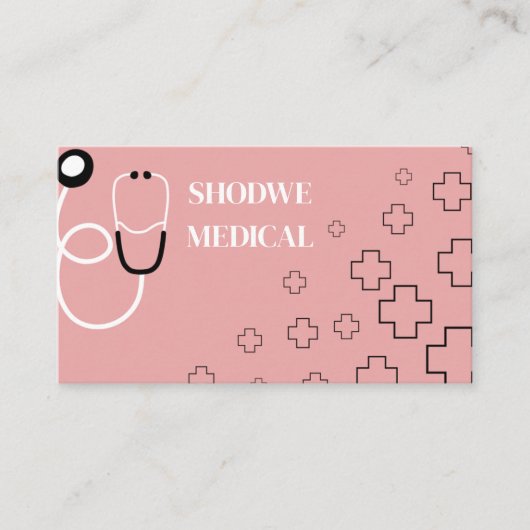 Shodwe Medical - モダン医療ブランドデザイン 名刺 (正面)