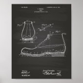 Shoe 1906 Patent Art Chalkboard ポスター (正面)