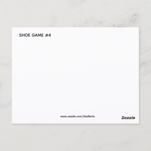 SHOE GAME #4 ポストカード (裏面)