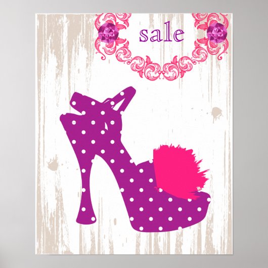 SHOE Poster Purple -ファッションポスター ポスター (正面)