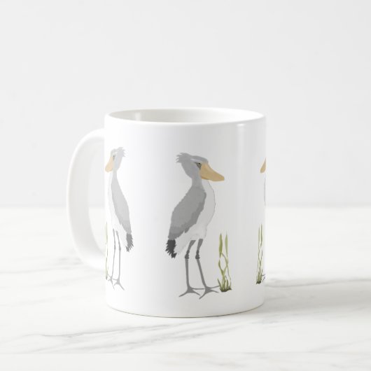 Shoebillのこうのとりのマグ コーヒーマグカップ (正面左)