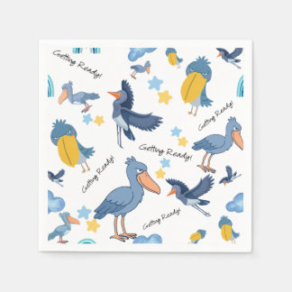 Shoebill Baby Shower Napkins スタンダードカクテルナプキン