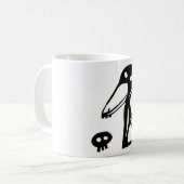 shoebill, balaeniceps rex, shoebird　ハシビロコウ　切り絵 コーヒーマグカップ (正面左)