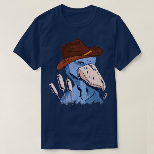 Shoebill Bird African Stork Bird Lover Cowboy Hat Tシャツ (デザイン正面)