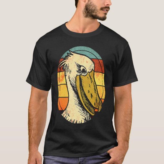 Shoebill Bird Animal Colorful 4 Tシャツ (正面)