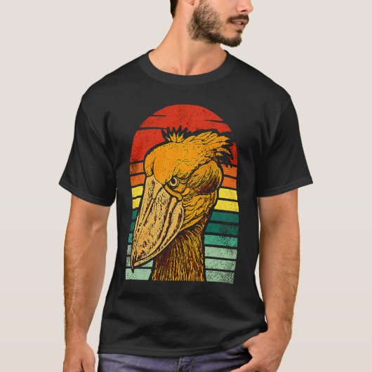 Shoebill Bird Animal Colorful  7 Tシャツ (正面)