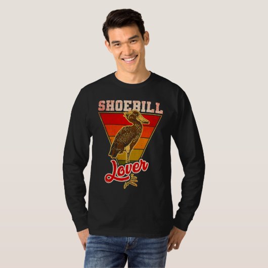 Shoebill Bird Animal Tシャツ (正面フル)