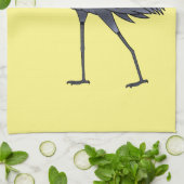 Shoebill bird cartoon illustration キッチンタオル (折り畳み)