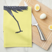 Shoebill bird cartoon illustration キッチンタオル (四つ折り)