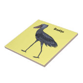 Shoebill bird cartoon illustration タイル (側面)
