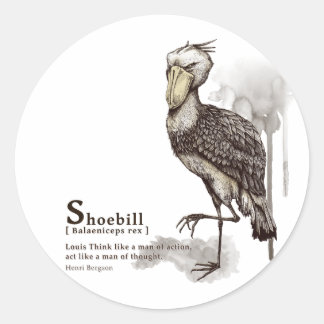shoebill - mocha ラウンドシール