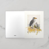 Shoebill Stork 1887プリントZoologica Thank You 箔グリーティングカード (外側レイダウン)