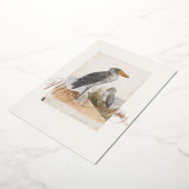 Shoebill Stork 1887プリントZoologica Thank You 箔シーズンカード (回転した状態)