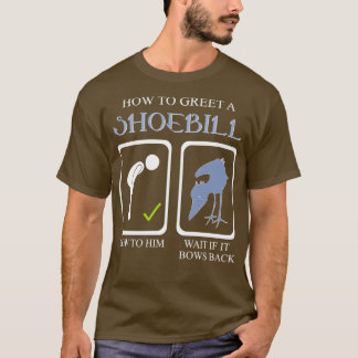Shoebill Stork Art African Birdへの挨拶L Tシャツ