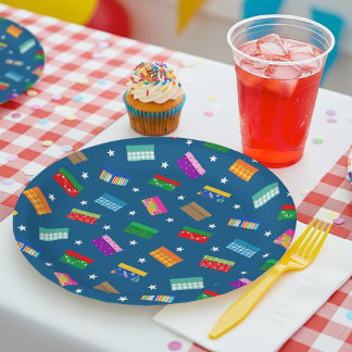 Shoebox Star Party Plates - Blue ペーパープレート